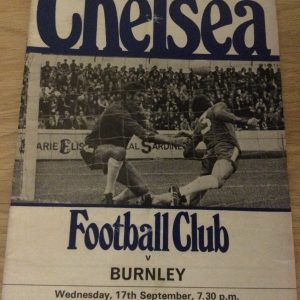 Chelsea v Burnley League Matchday Programme 1969
