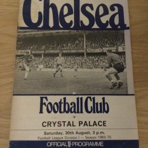 Chelsea v Crystal Palace League Matchday Programme 1969