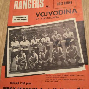 Rangers Vojvodina Fairs Cup Matchday Programme 1968