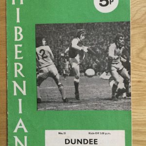 Hibernian v Dundee League Matchday Programme 1973