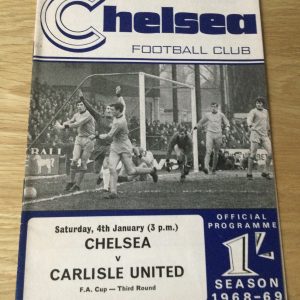 Chelsea v Carlisle United F.A.Cup Matchday Programme 1969