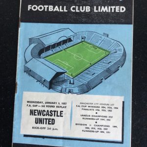 Manchester City v Newcastle United FA Cup Replay Matchday Programme 1957