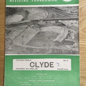 Hibernian v Clyde League Matchday Programme 1961