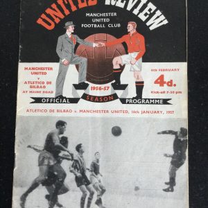 Manchester United v Atletico Bilbao European Cup Matchday Programme 1957