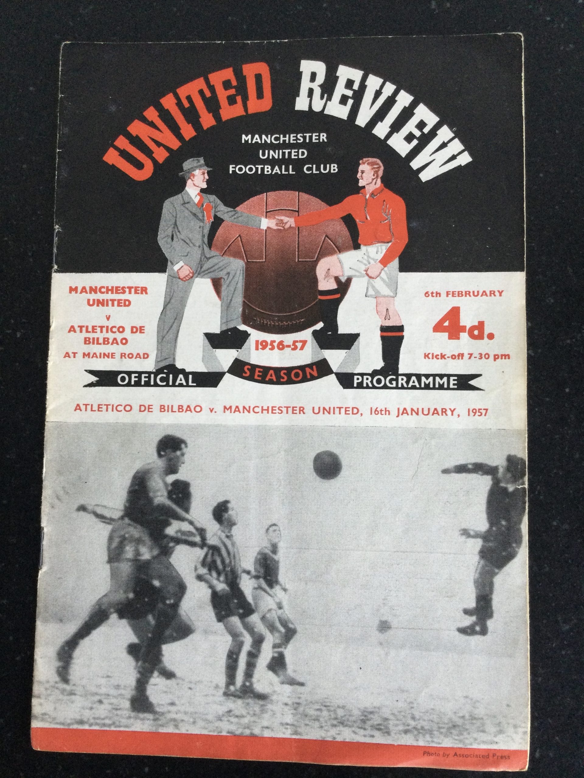 Manchester United v Atletico Bilbao European Cup Matchday Programme 1957