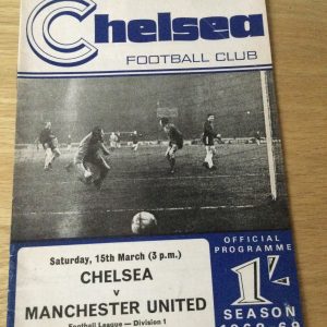 Chelsea v Manchester United League Matchday Programme 1969