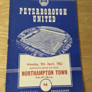 Peterborough United v Northampton Town Senior Cup Final Matchday Programme 1962