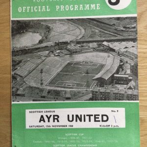 Hibernian v Ayr United League Matchday Programme 1960
