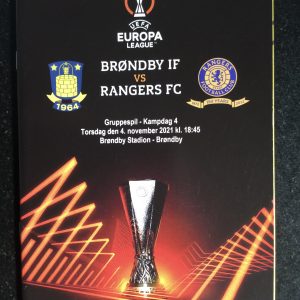 Brondby v Rangers Europa League Matchday Programme 2021