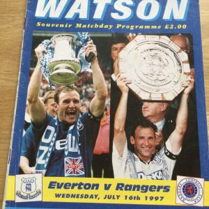Everton v Rangers Dave Watson Testimonial Match, Matchday Programme 1997