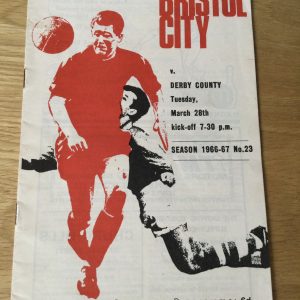 Bristol City v Derby County League Matchday Programme 1967
