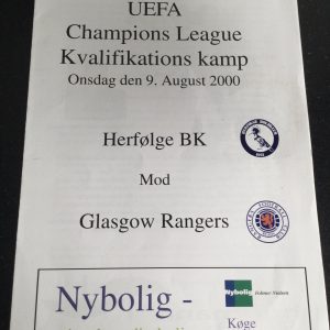 Herfolge v Rangers Champions League Matchday Programme 2000