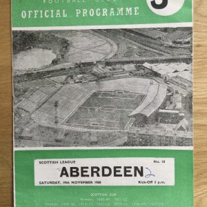 Hibernian v Aberdeen League Matchday Programme 1960