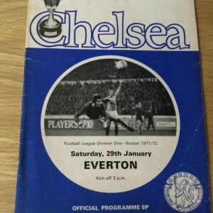 Chelsea v Everton League Matchday Programme 1972