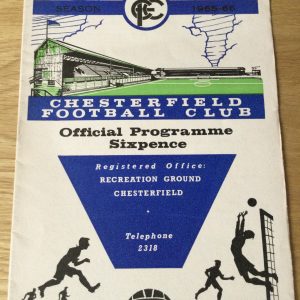 Chesterfield v Barnsley League Matchday Programme 1966