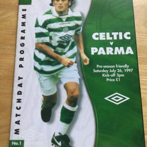 Celtic v Parma Pre-Season Friendly Matchday Programme 1997