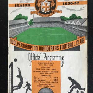 Wolverhampton Wanderers v Birmingham City League Matchday Programme 1956