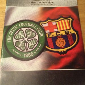 Celtic v Barcelona Champions League Matchday Programme 2004
