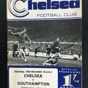 Chelsea v Southampton League Matchday Programme 1968