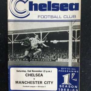Chelsea v Manchester City League Matchday Programme 1968
