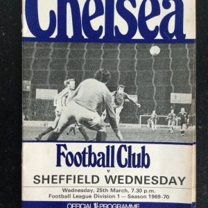 Chelsea v Sheffield Wednesday League Matchday Programme 1970