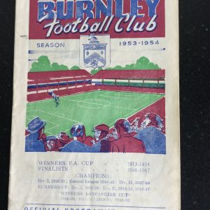 Burnley v Sheffield Wednesday League Matchday Programme 1953