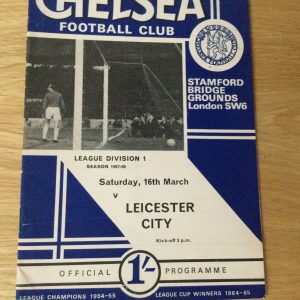 Chelsea v Leicester City League Matchday Programme 1968
