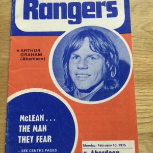 Rangers v Aberdeen Scottish Cup Matchday Programme 1975