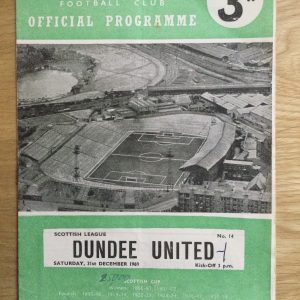 Hibernian v Dundee United League Matchday Programme 1960