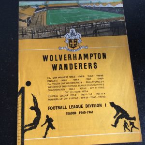 Wolverhampton Wanderers v Rangers E.C.W.C. Semi Final matchday Programme 1961