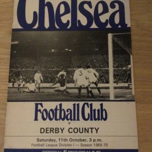 Chelsea v Derby County League Matchday Programme 1969