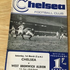 Chelsea v West Bromwich Albion F.A.Cup Matchday Programme 1969