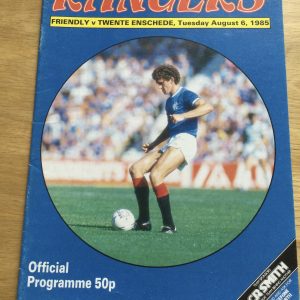 Rangers v Twente Enschede Friendly Matchday Programme 1985