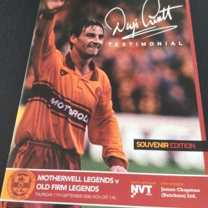 Motherwell Legends v Old Firm Legends Dougie Arnott Testimonial Matchday Programme 2008