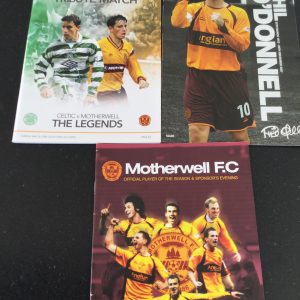 Phil O'Donnell Tribute Match Celtic Legends v Motherwell Legends + Phil O'Donnell Tribute + Motherwell Player Of The Season Programme 2008