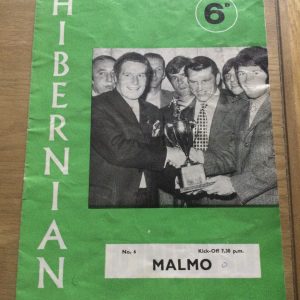 Hibernian (Hibs) v Malmo Fairs Cup Matchday Programme 1970