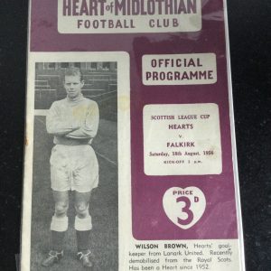 Heart of Midlothian (Hearts) v Falkirk League Matchday Programme 1956