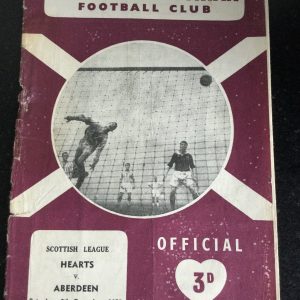 Heart of Midlothian (Hearts) v Aberdeen League Matchday Programme 1958