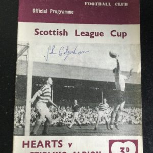 Heart of Midlothian (Hearts) v Stirling Albion League Cup Matchday Programme 1959