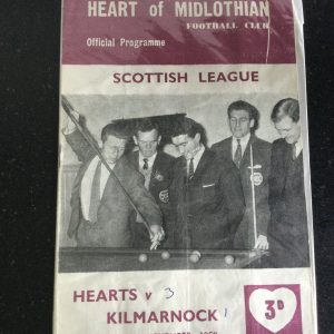 Heart of Midlothian (Hearts) v Kilmarnock League Matchday Programme 1959