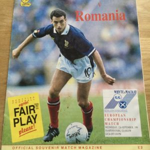 Scotland v Rumania European Championship Matchday Programme 1975