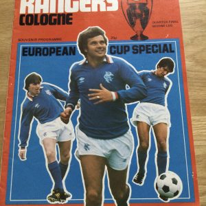 Rangers v I.F.C. Cologne European Cup Matchday Programme 1979