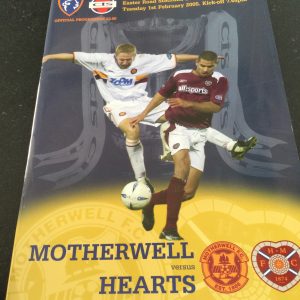 Motherwell v Heart of Midlothian (Hearts) League Cup Semi Final Matchday Programme 2005