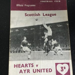 Heart of Midlothian (Hearts) v Ayr United League Matchday Programme 1959
