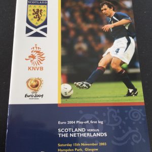 Scotland v The Netherlands EURO Play Off Matchday Programme 2003