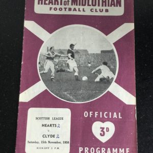 Heart of Midlothian (Hearts) v Clyde League Matchday Programme 1958