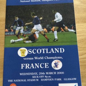 Scotland v France Friendly Matchday Programme 2000