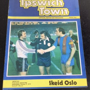 Ipswich Town v Skeid Oslo UEFA Cup Matchday Programme 1979