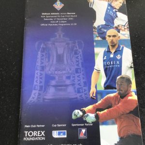 Oldham Athletic v Barrow F.A.Cup Matchday Programme 2001