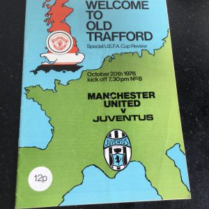 Manchester United v Juventus UEFA Cup Matchday Programme 1976